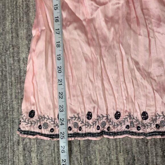 Motherhood Maternity Womens Large Sleeveless Blouse Pink‎ Babydoll Embroidered - Picture 4 of 6